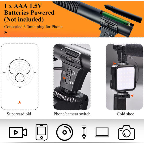 multifunctional-professional-vlogging-kit-with-tripod-led-video-light-and-phone-holder-innovative-gadgets