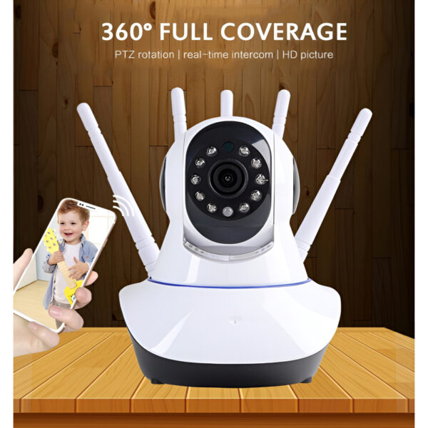 Intelligent-WiFi-5-Antenna-IP-Camera-Night-Vision-Baby-Monitoring-Innovative Gadgets