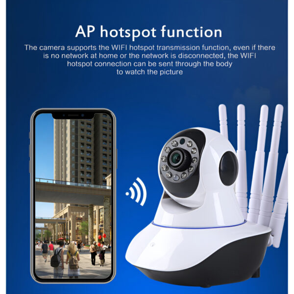 Intelligent-WiFi-5-Antenna-IP-Camera-Night-Vision-Baby-Monitoring-Innovative Gadgets