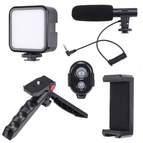 multifunctional-professional-vlogging-kit-with-tripod-led-video-light-and-phone-holder-innovative-gadgets